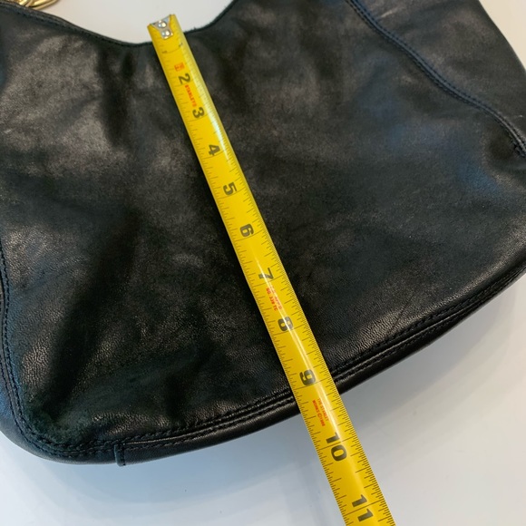 Michael Kors Soft Calf Leather Lillie Chain Tote Black Gold Hardware - Picture 10 of 11